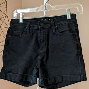 Black jean shorts